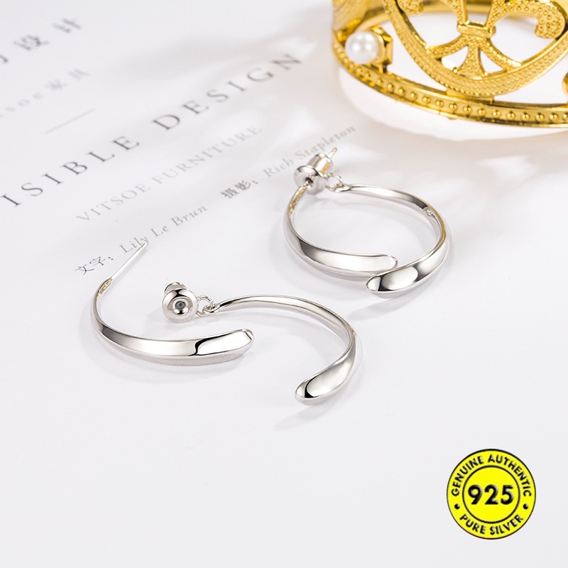 Anting Unik Model Silang Satu Untuk Wanita Dual-Wear U1419