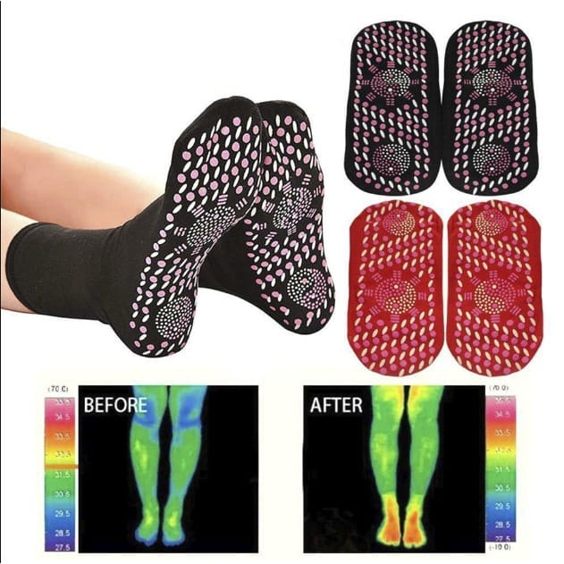 Kaos Kaki Tourmaline Magnetik Akupuntur Terapi Kaki Self Heating