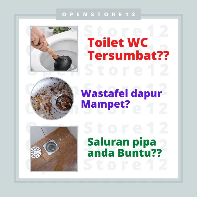 SKIKI91 - PROMO Pembersih Saluran Pipa Wastafel Closet Tersumbat WILD TORNADO ASLI