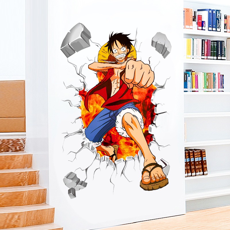 WALLSTIKER WALLSTICKER WALL STICKER STIKER DINDING ANIME ANIMASI FIGURE KARTUN ONEPIECE WALLPAPER ONE PIECE SANJI ZORO LUFFY NAMI WANTED WALSTICKER WALSTIKER PAPER TEMBOK WALLPEPER KARAKTER DEKORASI RUANG TAMU KAMAR TIDUK ANAK @banyak