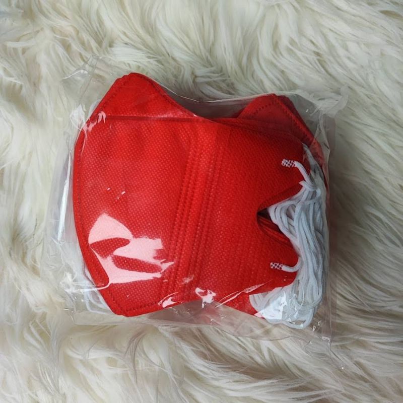 Masker duckbill 3d warna merah isi 10 pcs