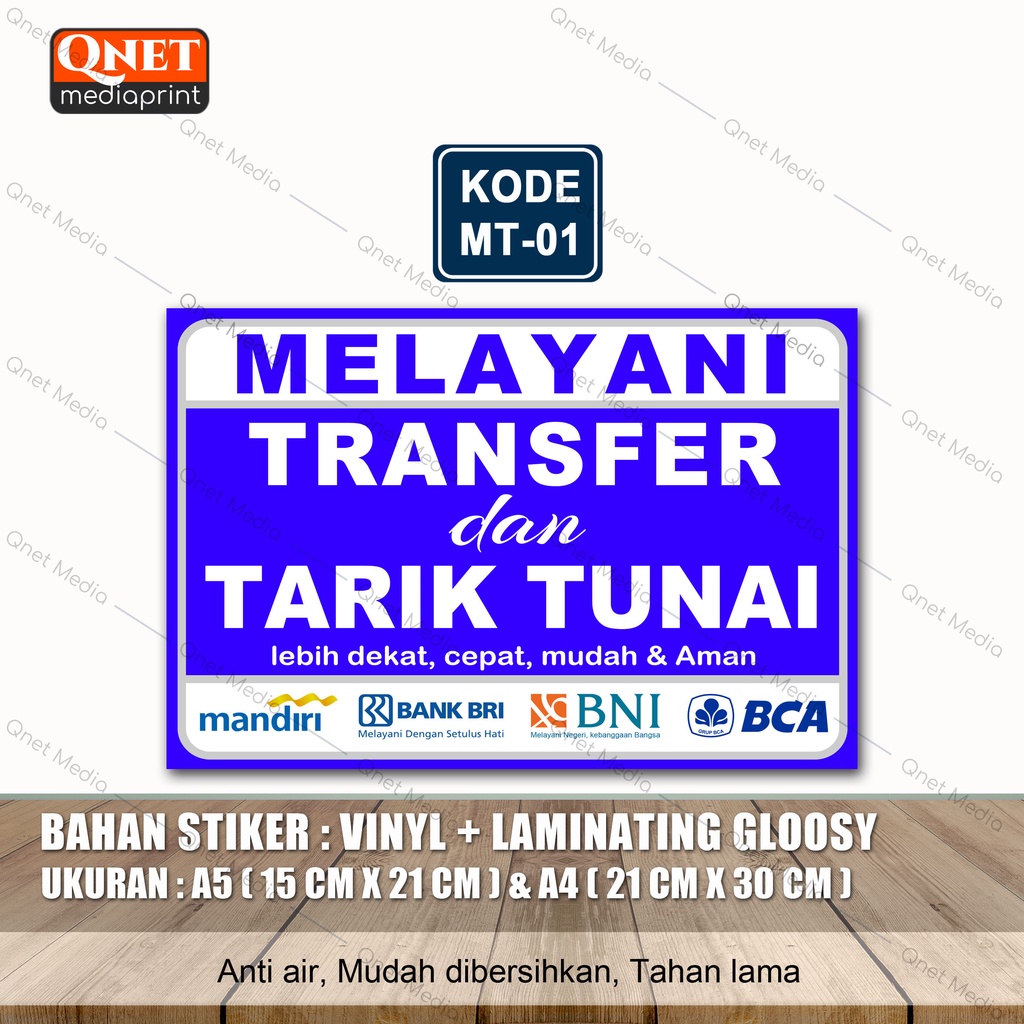 

STIKER MELAYANI TRF & TARIK + LAMINASI GLOSSY