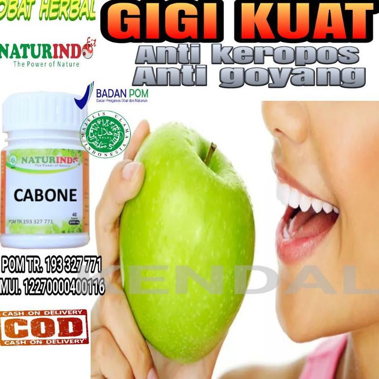 Obat Penguat Gigi Kuat Pencegah Gigi Berlubang Keropos Goyang Nutrisi Gigi Cabone Naturindo