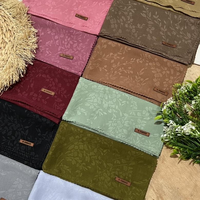 12.12 SALE Afdhol_store96 Embos Bella Square Lasercut Jilbab Emboss Segiempat Laser Cut Motif Bunga 