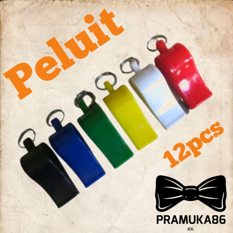 (12pcs) Grosir!! Pluit Acme - Peluit Pramuka - Peluit Wasit - Peluit Parkir Warna Warni