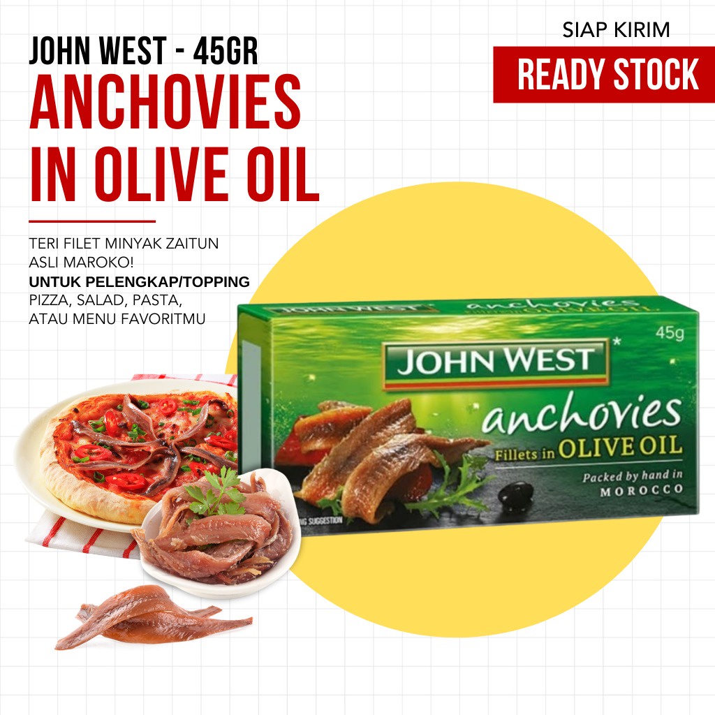 Anchovies Fillets in Olive Oil - John West  45gr