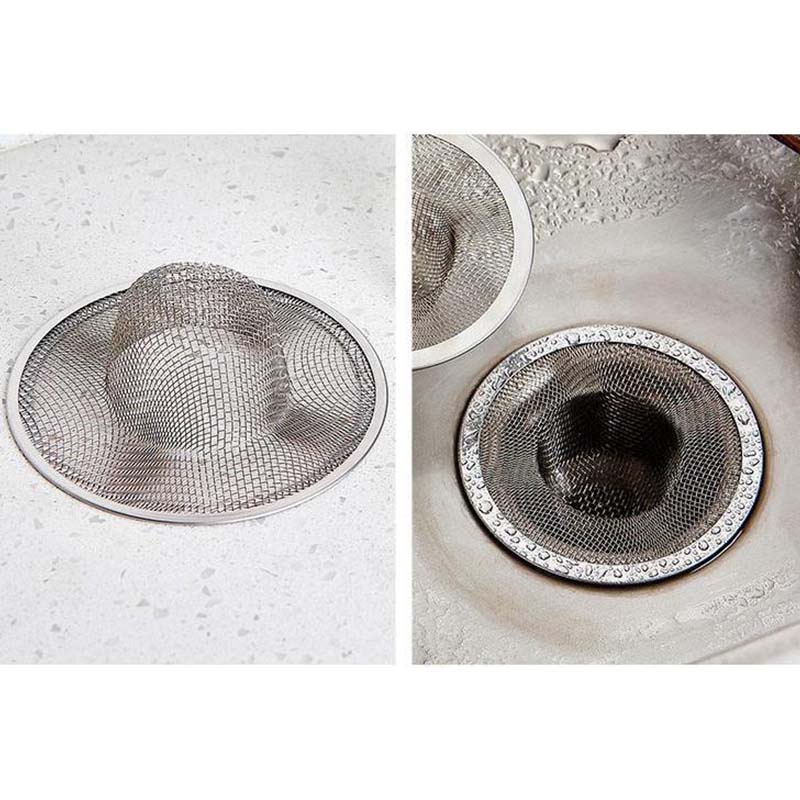 ღ 5/7/9/11Cm Stainless Steel Kamar Mandi Lantai Kebocoran Dapur Toilet Filter Jaringan Saluran Pembuangan Drain artefak Anti-Blocking Filter