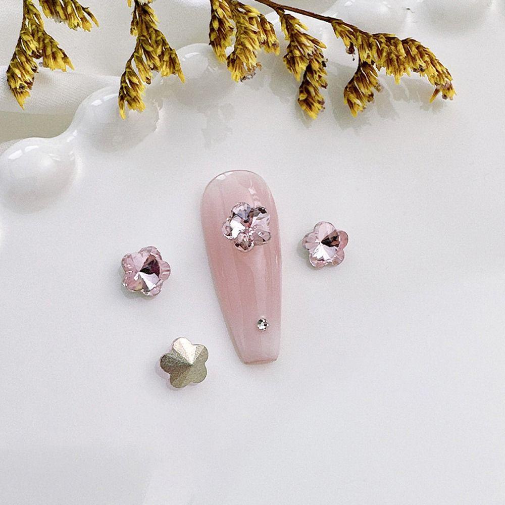 AUGUSTINA Agustina Bunga Dekorasi Kuku Jepang Plum Blossom Manicure Aksesoris Fashion Perhiasan Kuku 3D
