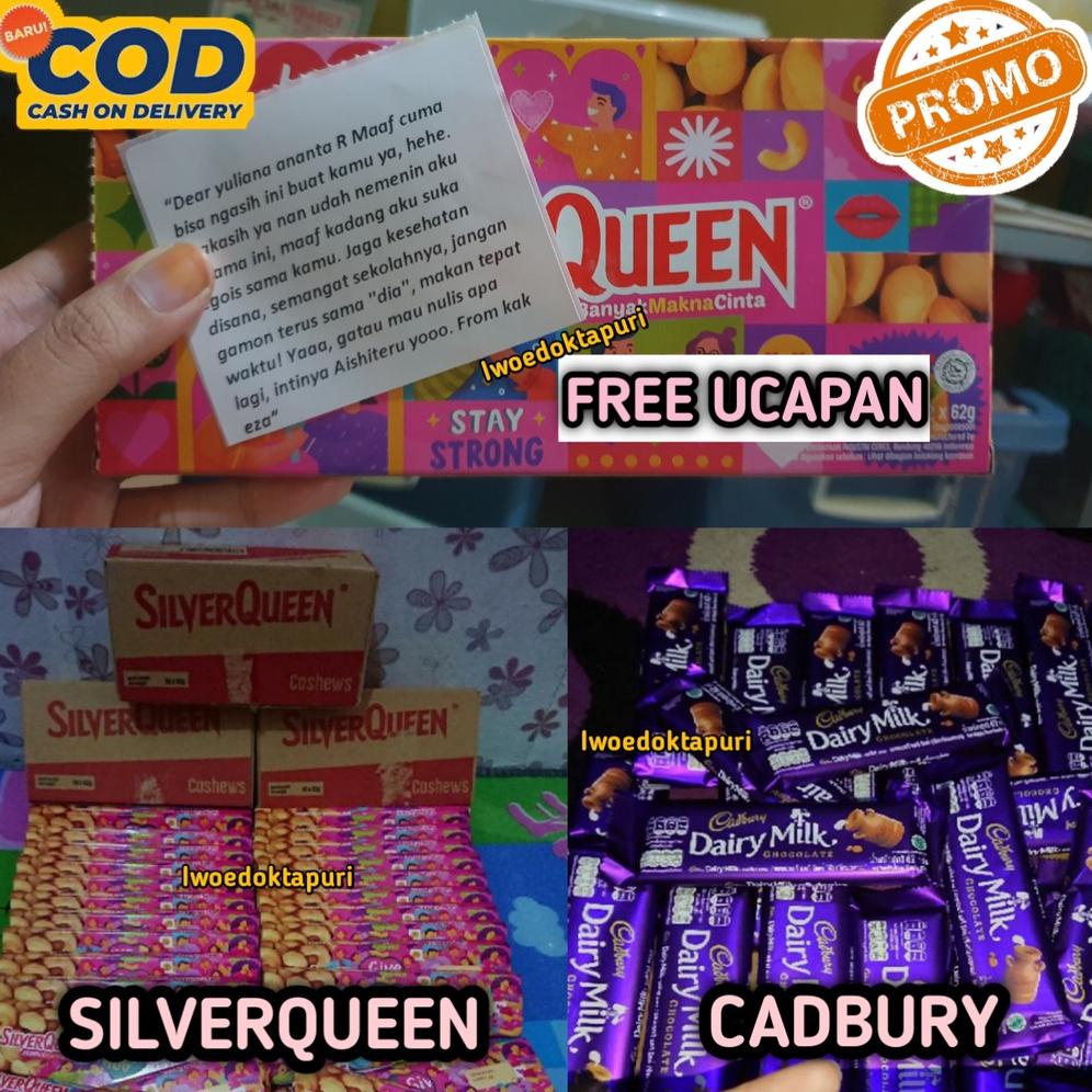 

(P-K6K)(㊛) Coklat Silverqueen Chunky Bar Silverquen dan Cadbury Dairy Milk Bukan 1kg Bites Box Macha Green Tea 65gr tapi 62gr Original Promo Murah Valentine bisa Cod berkualitas