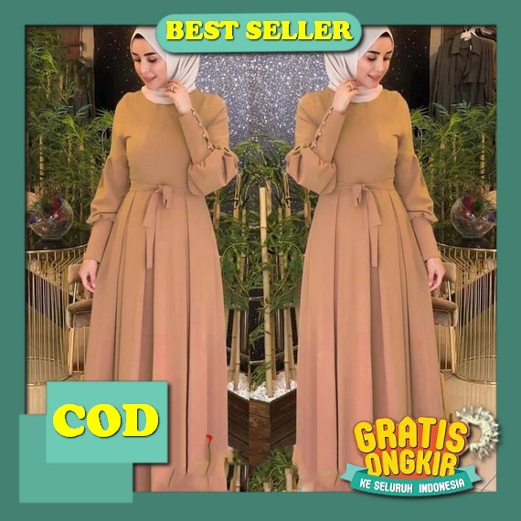 Gamis Wanita Korean Style 2022 Lesha Rompi Kotak Ori Venyta Gamis Terbaru 2023 Lebaran Wanita Dress 