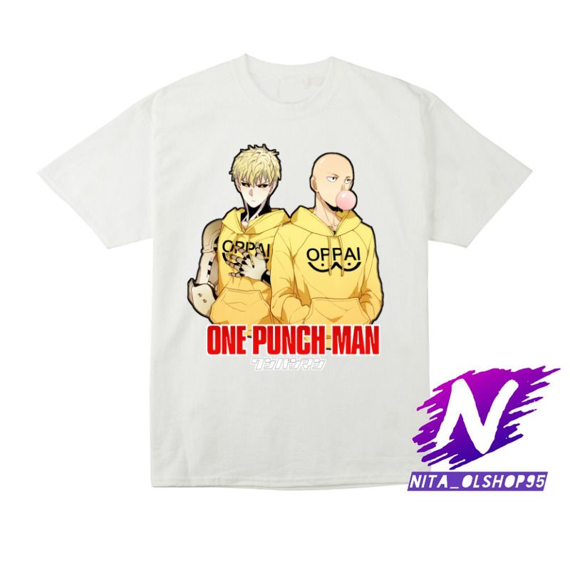 baju anak kaos anak saitama dan genos one punch man