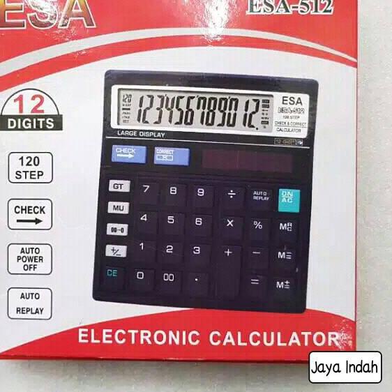 

New KALKULATOR ESA 512 12 digit Calculator ESA-512 Original check dan correct Mirip Citizen CT-512 ✔