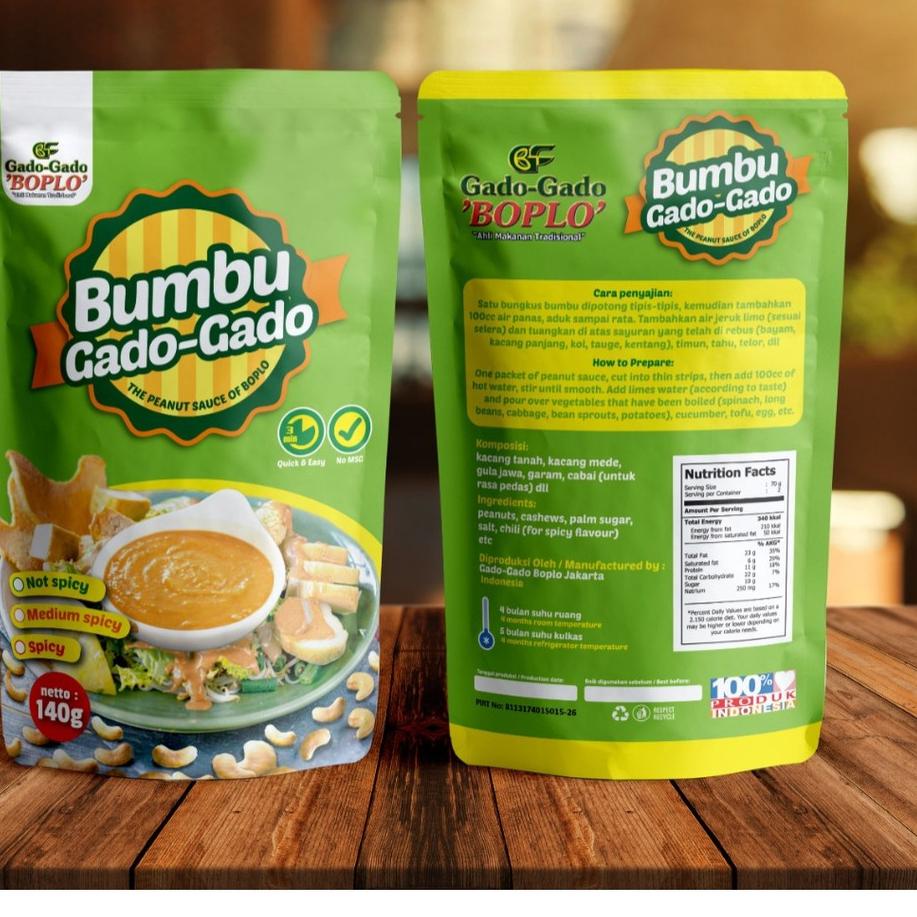 

➴cg Diskon✧ Bumbu Gado-Gado Boplo 140gr 95 ✳
