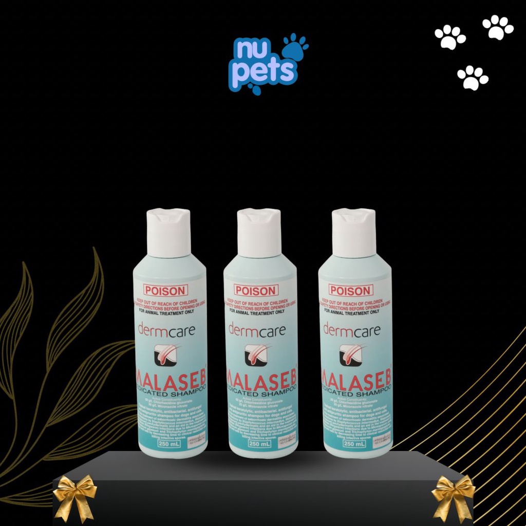 SHAMPOO ANJING DAN KUCING POISON MALASEB MEDICATED DERMCARE 250 ML