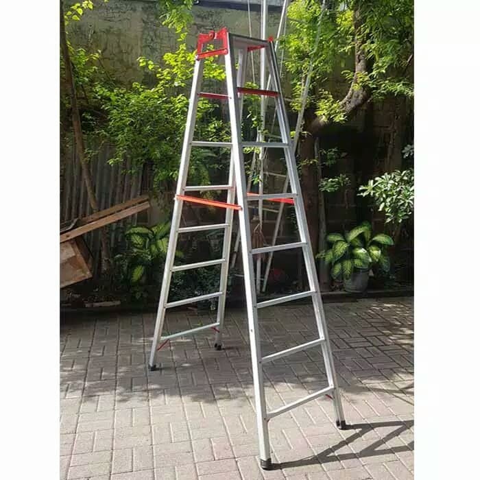 Tangga Tangga Lipat Aluminium 2,5 Meter 250 Cm Kuat Kokoh Tebal