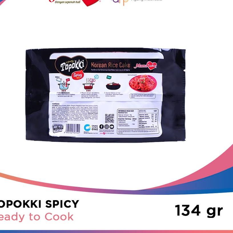 

✶Stock Banyak✩➟ MamaSuka Topokki Hot Spicy 134 gr - Ready To Cook 97 ➟