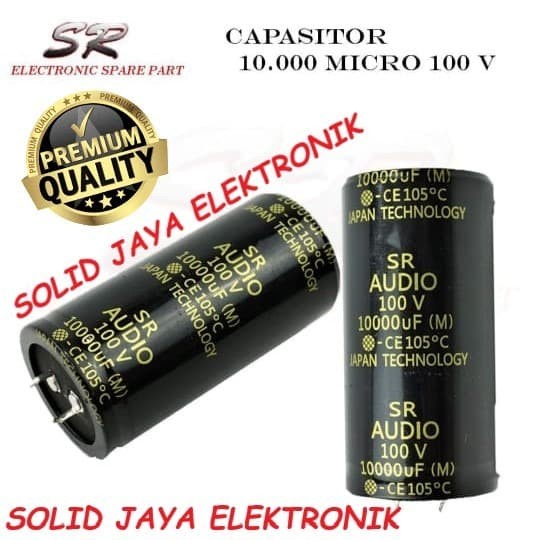 Capasitor Elco Sr Audio 10000 Uf 100 V Elko 10000Uf 100V Mikro Asli