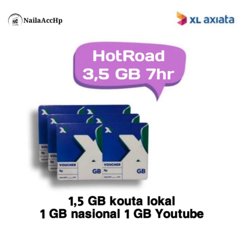 VOUCHER INTERNET XL 3,5GB XL HOTROD PAKET DATA VOUCHER GOSOK