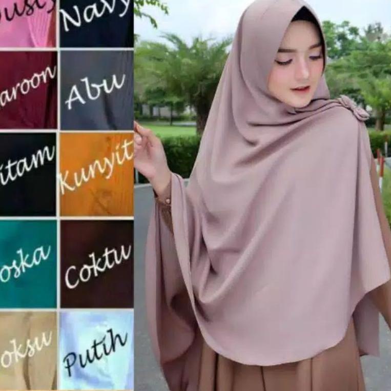 JILBAB INSTAN KHIMAR JUMBO BELAH TENGAH KUPU / KHIMAR PET JUMBO BELAH KUPU HIJAB SYARI "ME.22De22ᴰ"