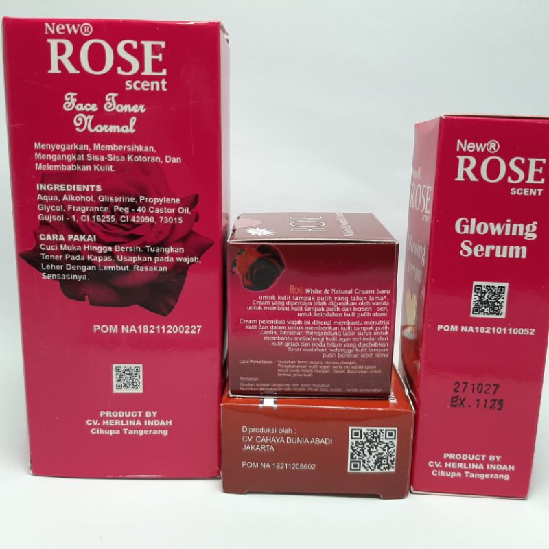 PAKET CREAM ROSE ORIGINAL GLOWING [SABUN KOTAK]