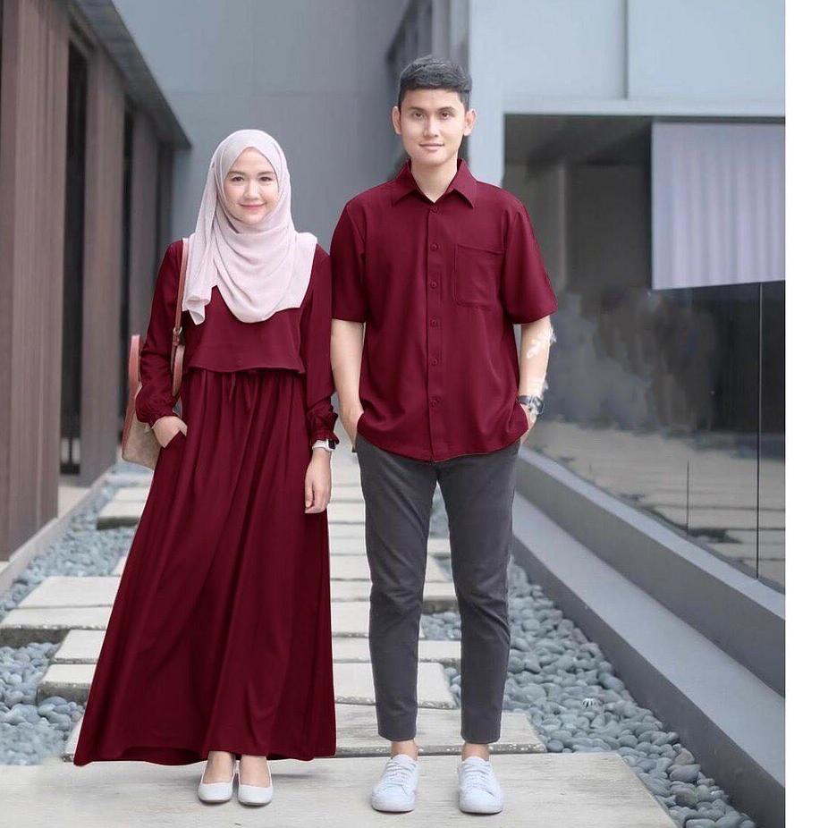 Promo Nino Couple Gamis Dan Kemeja Fashion Muslim Wanita BJ