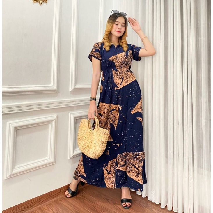 Samisha Dress Wanita Terbaru Bahan Rayon Motif Kekinian