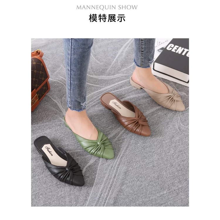 𝐄𝐁𝐒 ✅ SA027 Sandal Wanita Kekinian Trend Flat Kasual Fashion Import Sendal Wanita