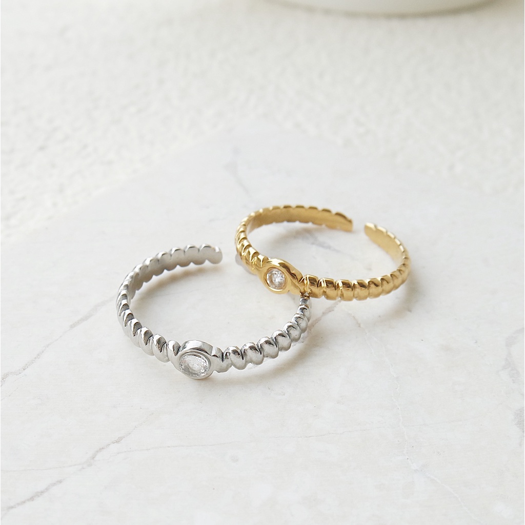 (CINCIN ANTI KARAT) LYRA RINGS - STAINLESS STEEL