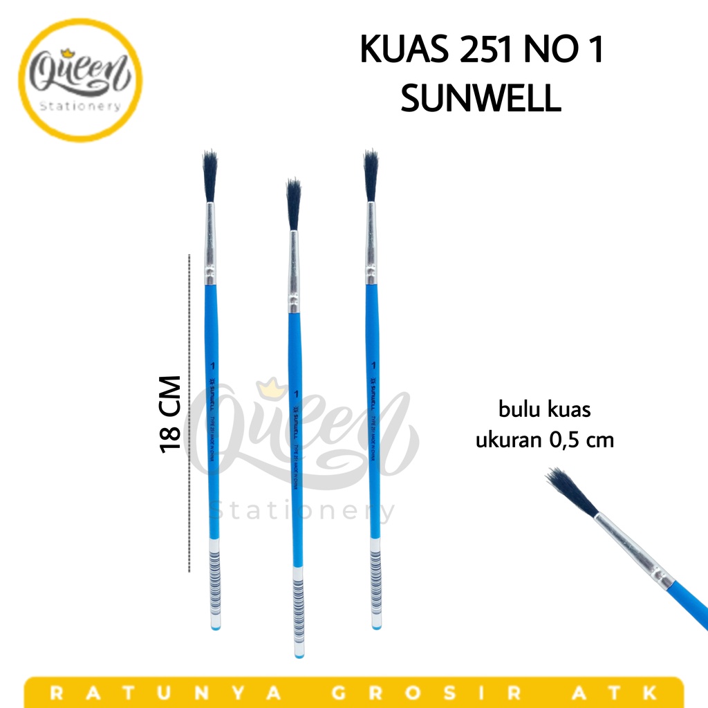 

1 PCS KUAS 251 NO 1 SUNWELL ROUND PAINT BRUSH LUKIS KECIL (009987)