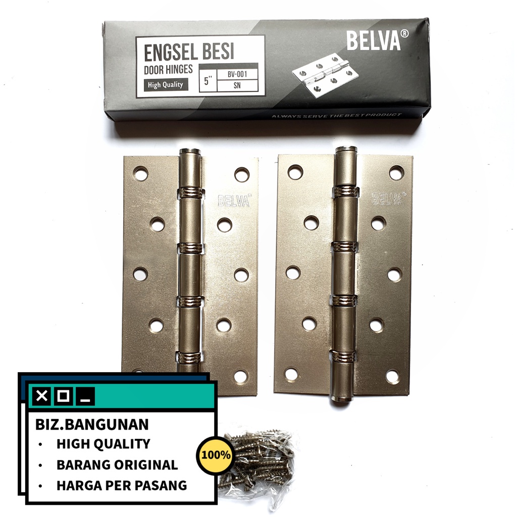 ENGSEL BESI BELVA 5&quot; INCH PUTIH - JENDELA / PINTU