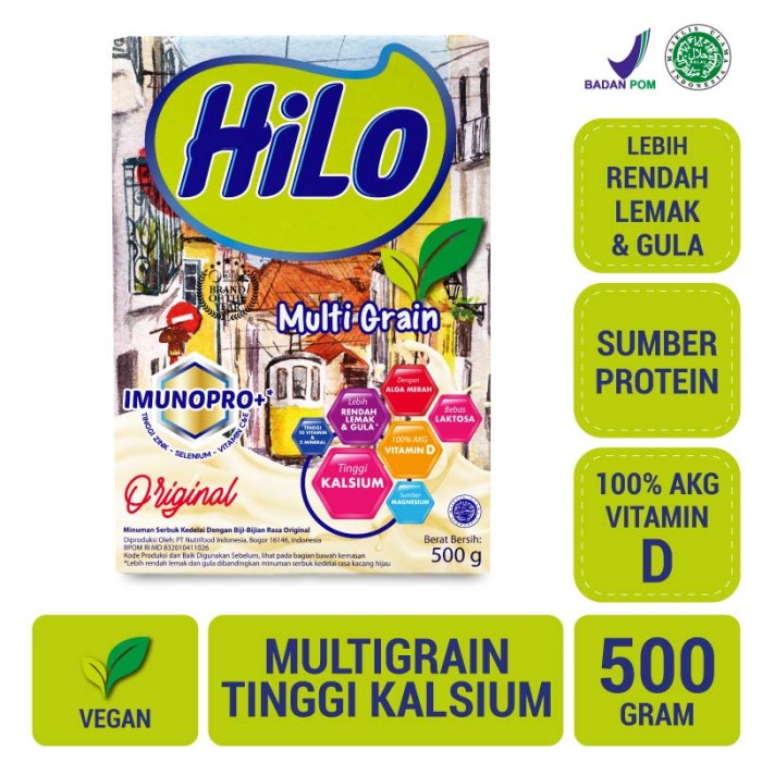 

[NEW] HiLo Multigrain Original 500gr - Susu Bebas Laktosa