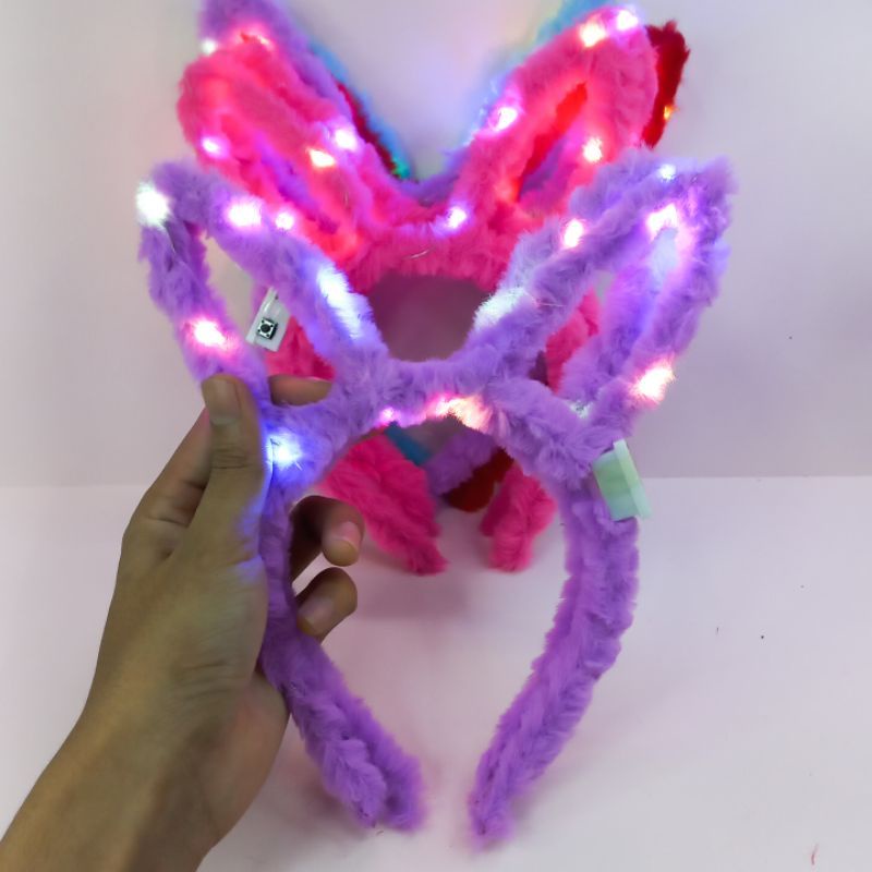 Bando Led Bando nyala Bando Rambut Kekinian Bando Viral Bando Kelinci