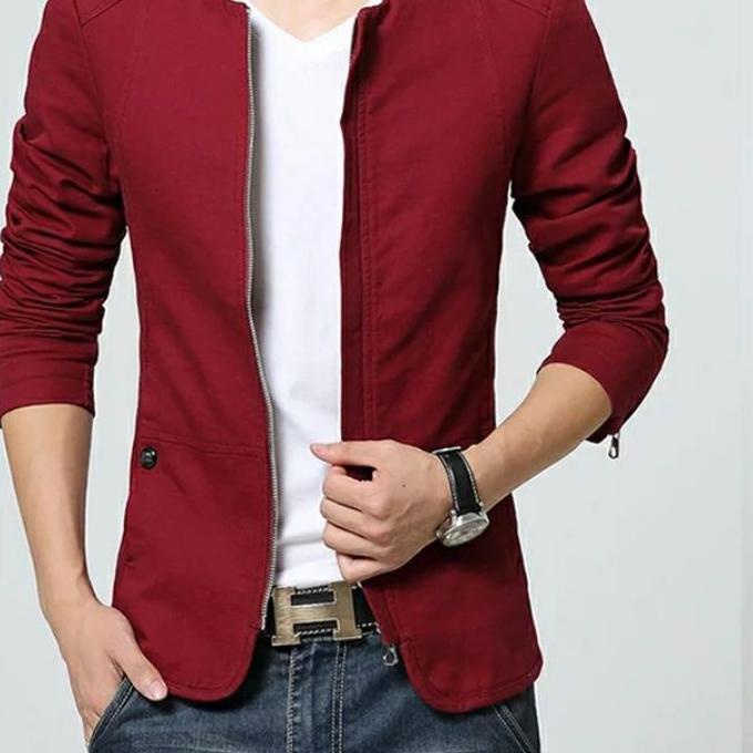 Buruan beli➱ Jaket Pria Casual Terbaru Import Original slimfit Jaket Semi Formal Jasket Pria Keren J