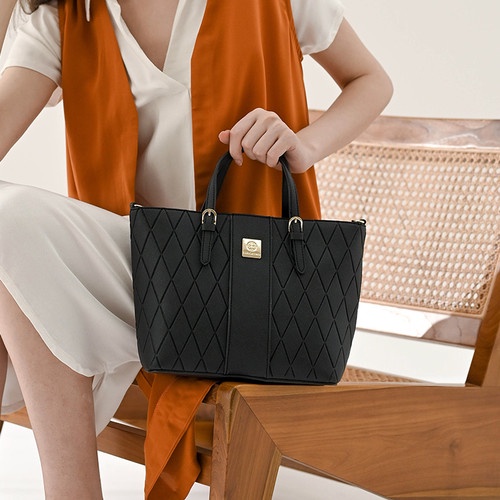 [MALANG] Les Catino Micronesia Mini Tote Kite Emb Black / Tas Selempang Wanita