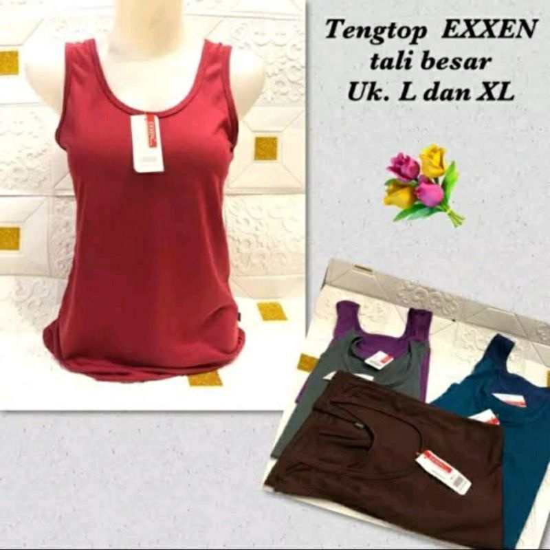 6 pcs Tanktop Tali Lebar Exxen