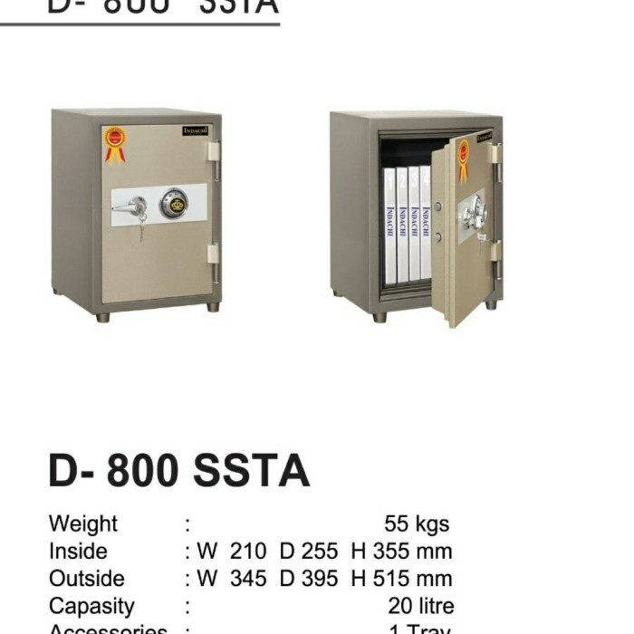 Brankas Brankas- Indachi D-800Ssta Free Ongkir Untuk Wilayah Jatadebek