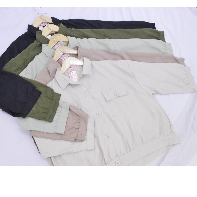 Langsung Kirim Char-la.id  Ghea Cardi Jumbo / Baju Jumbo / Baju Bigsize - CHA1016