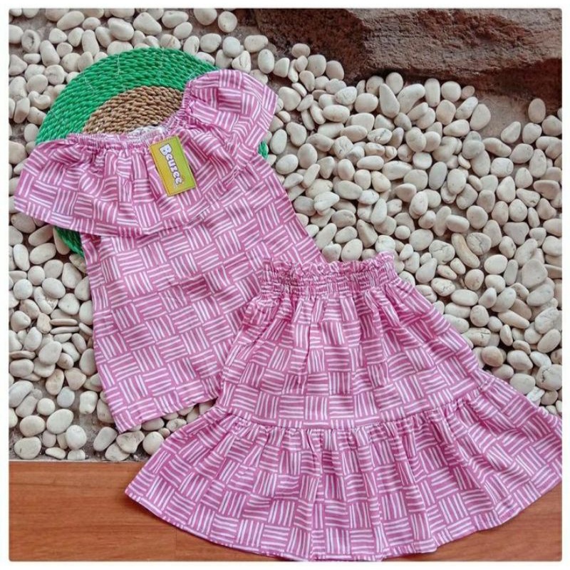 SABRINA SET//SETELAN ANAK PEREMPUAN RAYON