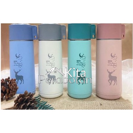 Botol Minum Kaca DEER/RUSA unik Motif Deer/Rusa Model Botol Minum//Botol Kaca Rusa - BOTOL KACA moti