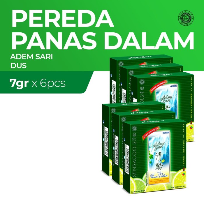 

Adem Sari Larutan Penyejuk Dus 5'S 6 pcs x7Gr Value Pack