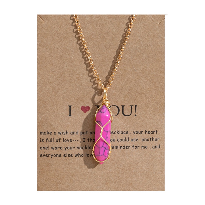 Alam Kuarsa Batu Pesona Kalung Untuk Wanita Pria Berliku Hexagonal Kolom Reiki Bandul Liontin Kalung Rantai Perhiasan Hadiah