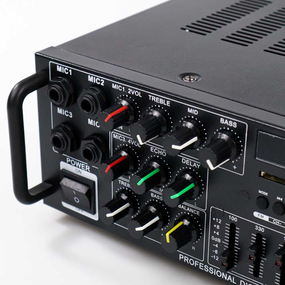 AMPLI Sunbuck Bluetooth EQ Amplifier Karaoke FM 2000W - AV-MP326BT input mikrofon sebanyak 4 buah AMPLI KAROKE RADIO FM
