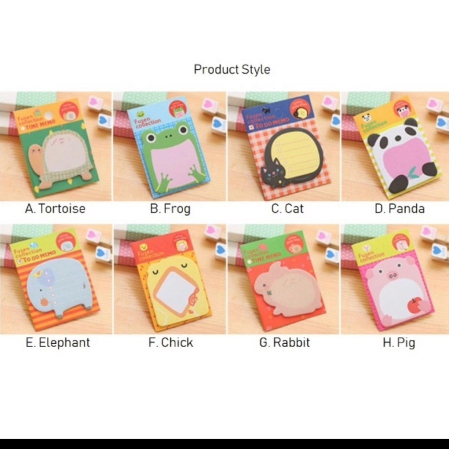 Sticky Notes  Lucu Motif Kartun Animal Office Stationery Kertas