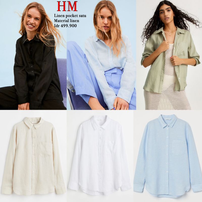 Hm pocket Linen blouse