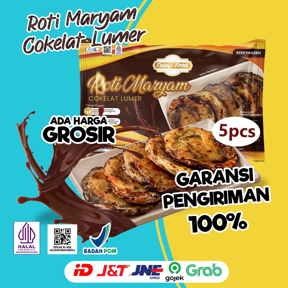 

Coklat, Roti Maryam Cokelat Lumer Isi 5