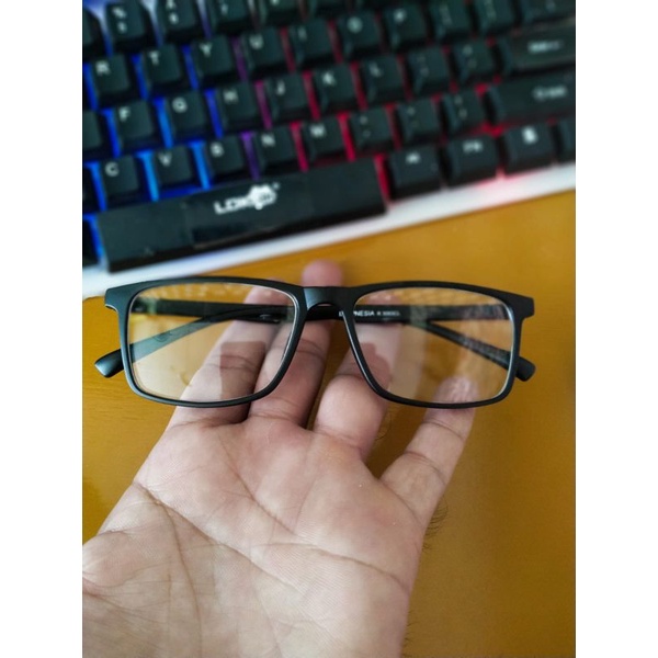 kacamata normal lensa bening pria wanita buat santai