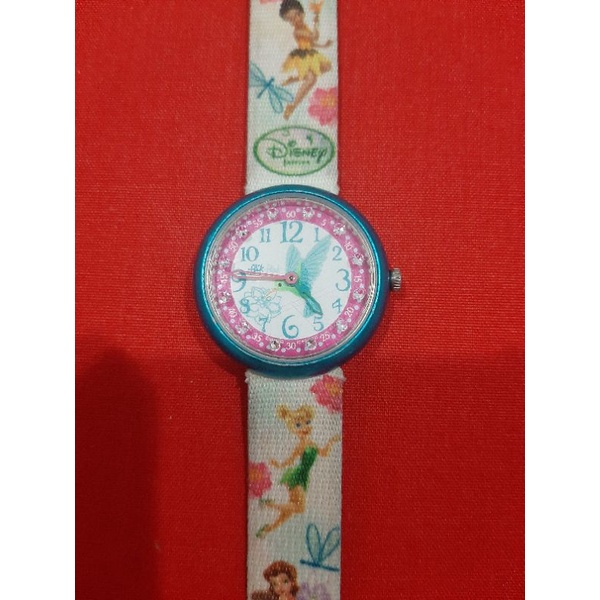 Jam Tangan Anak Flik Flak Swatch Original Tinkerbell (Preloved)