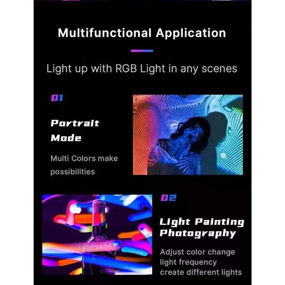 ( 100% BARANG ORI ) inLight Lampu Kamera Mini RGB LED Portable Photo Video Light 2000 mAh - WL-R1
