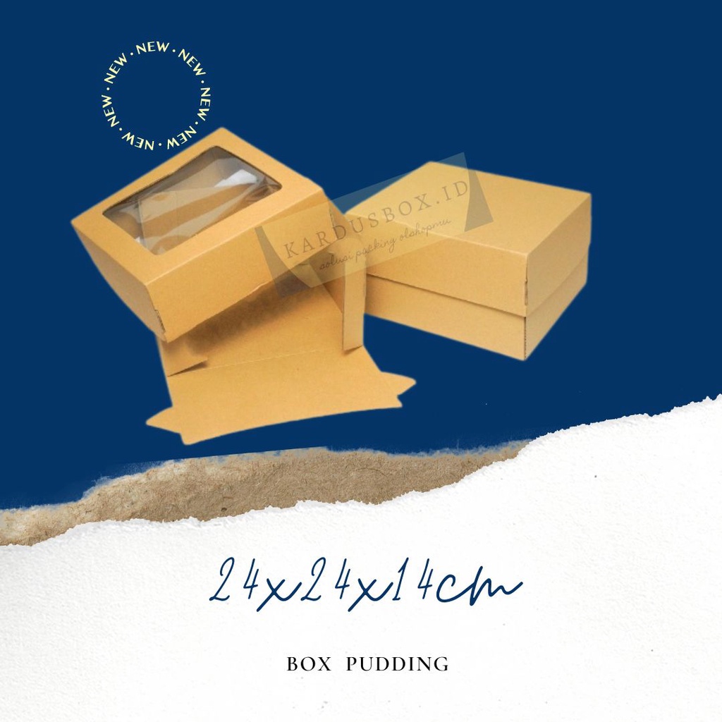 

BOX PACKAGING/BOX PUDDING/BOX TART 24X24X14 CM/KARTON