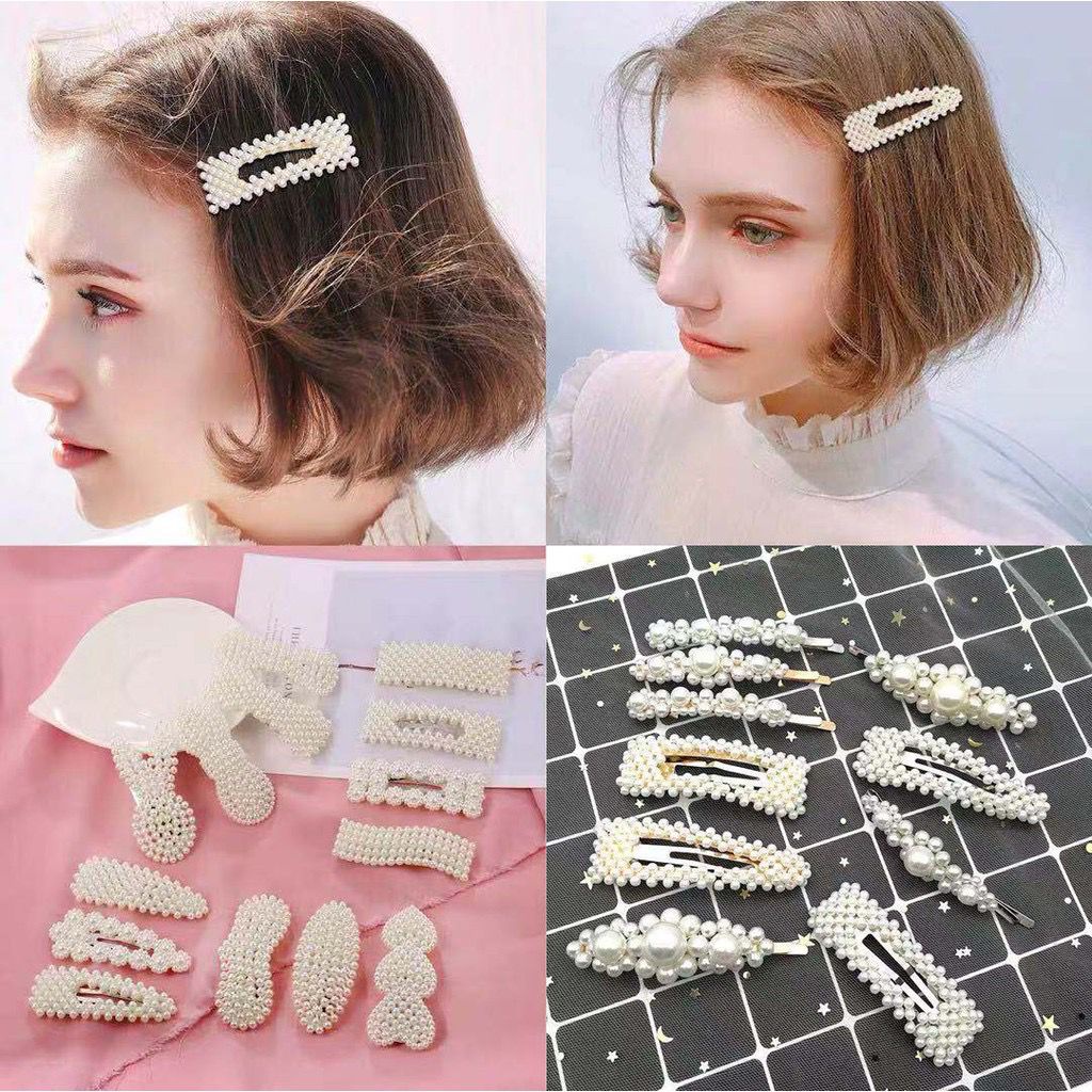 1234OS - Jepit ala korea Rambut Mutiara Aksesoris Wanita Anak / Dewasa - Pearl Hair Pin